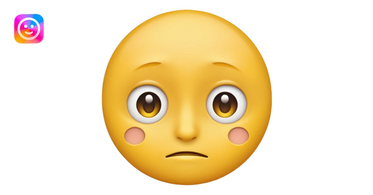 Generate me a blank face emoji with the upper eyelid half closed make ...