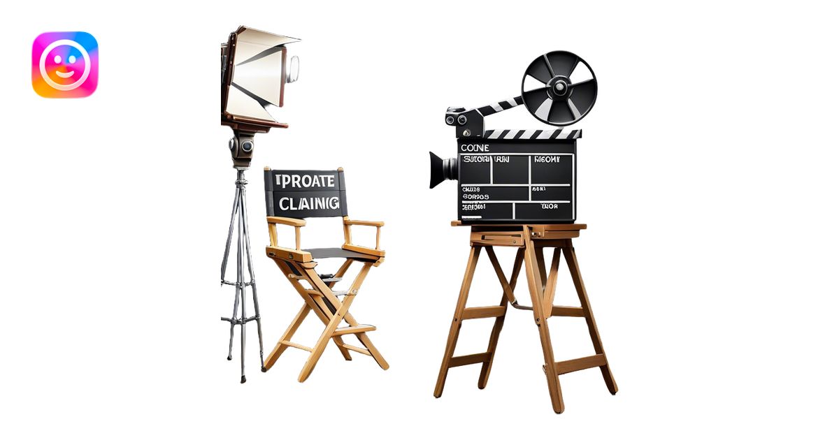 Icon for Directing: a director's chair, a film clapperboard, large ...