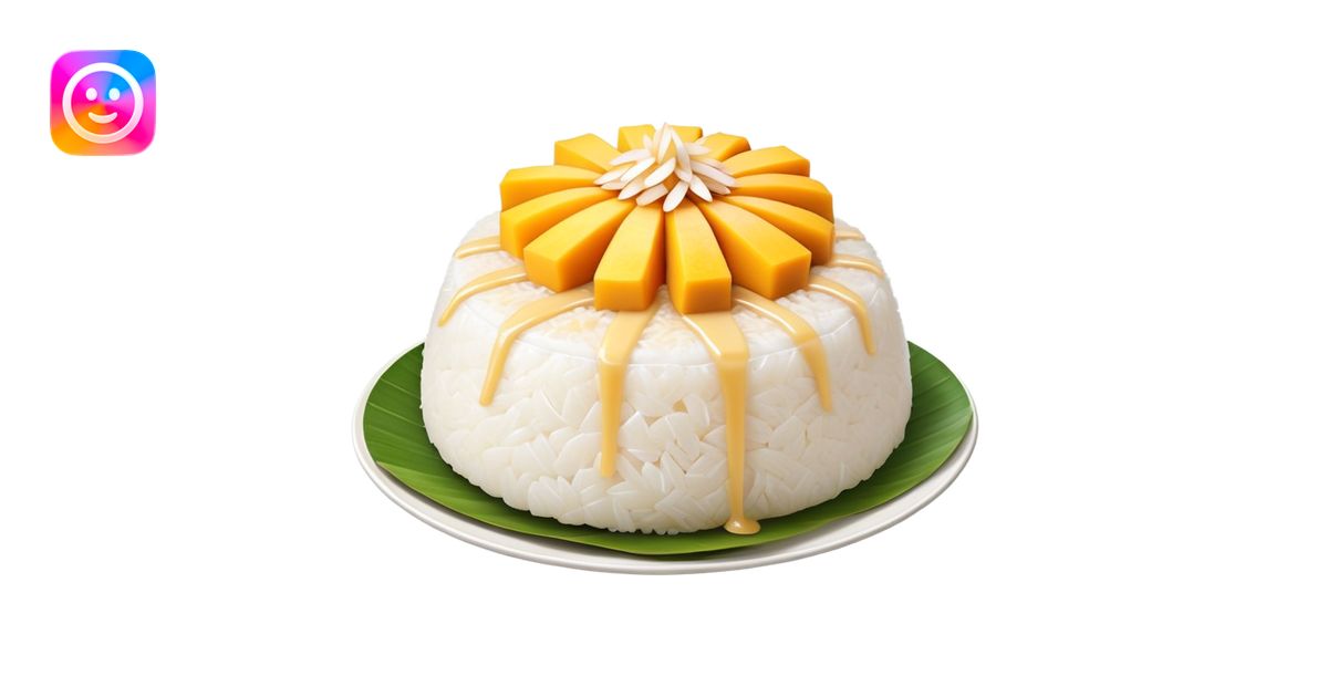 cinematic-realistic-mango-sticky-rice-dessert-emoji,-showcasing-sweet ...