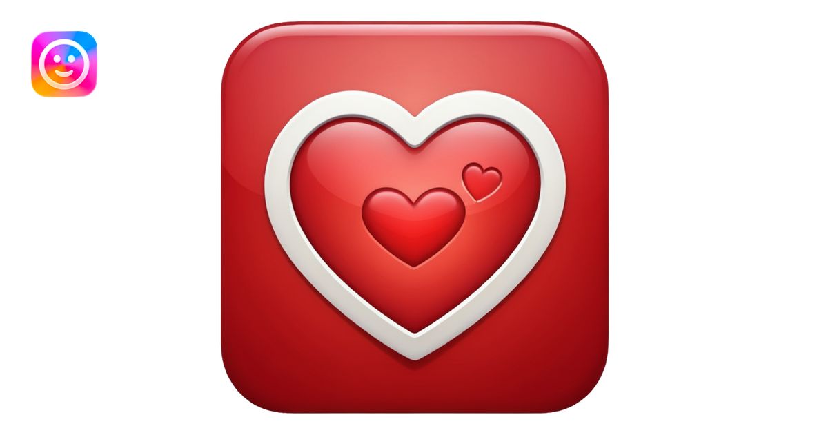 Instagram logo with a heart emoji | AI Emoji Generator