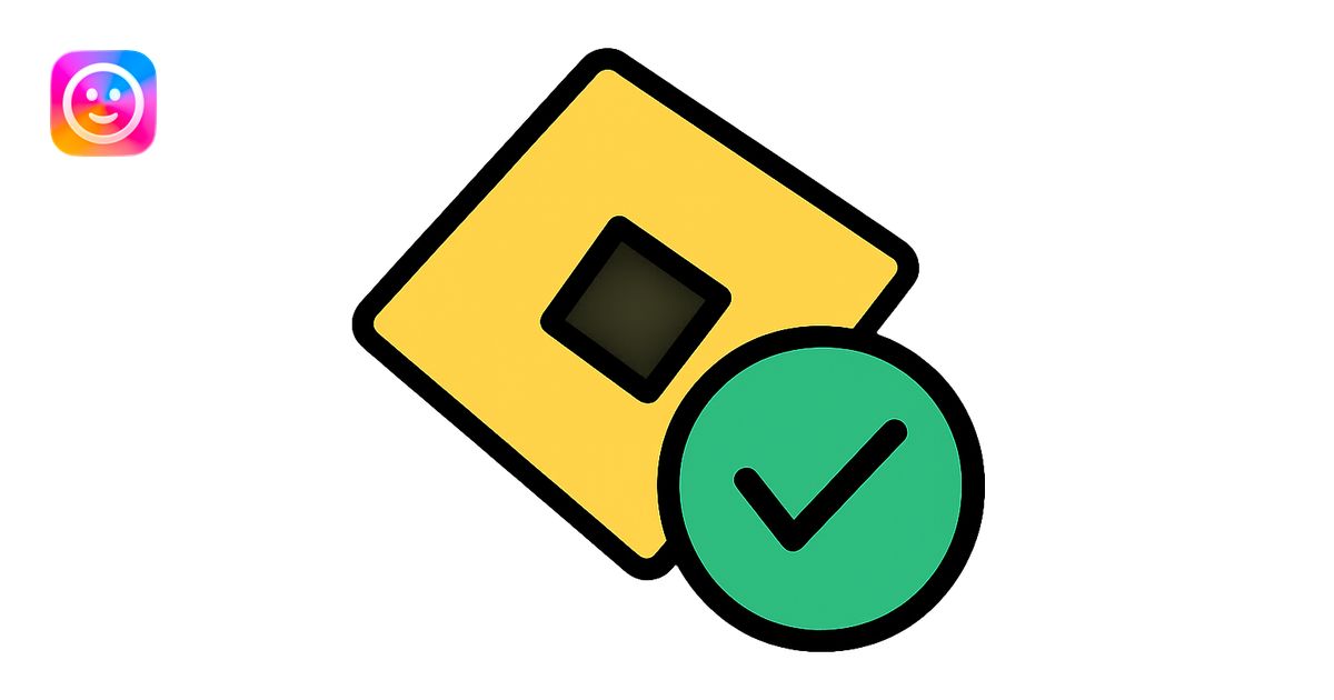 Roblox verification badge with checkmark emoji | AI Emoji Generator