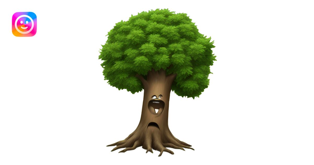 Tree attacking tree emoji | AI Emoji Generator