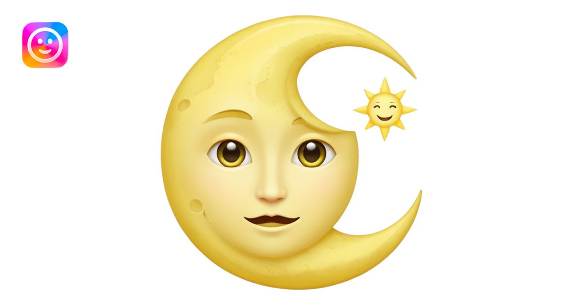 New moon with face emoji | AI Emoji Generator