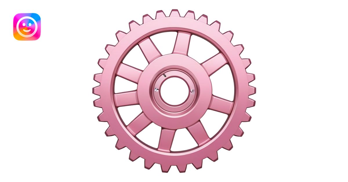 Light pink gear emoji | AI Emoji Generator