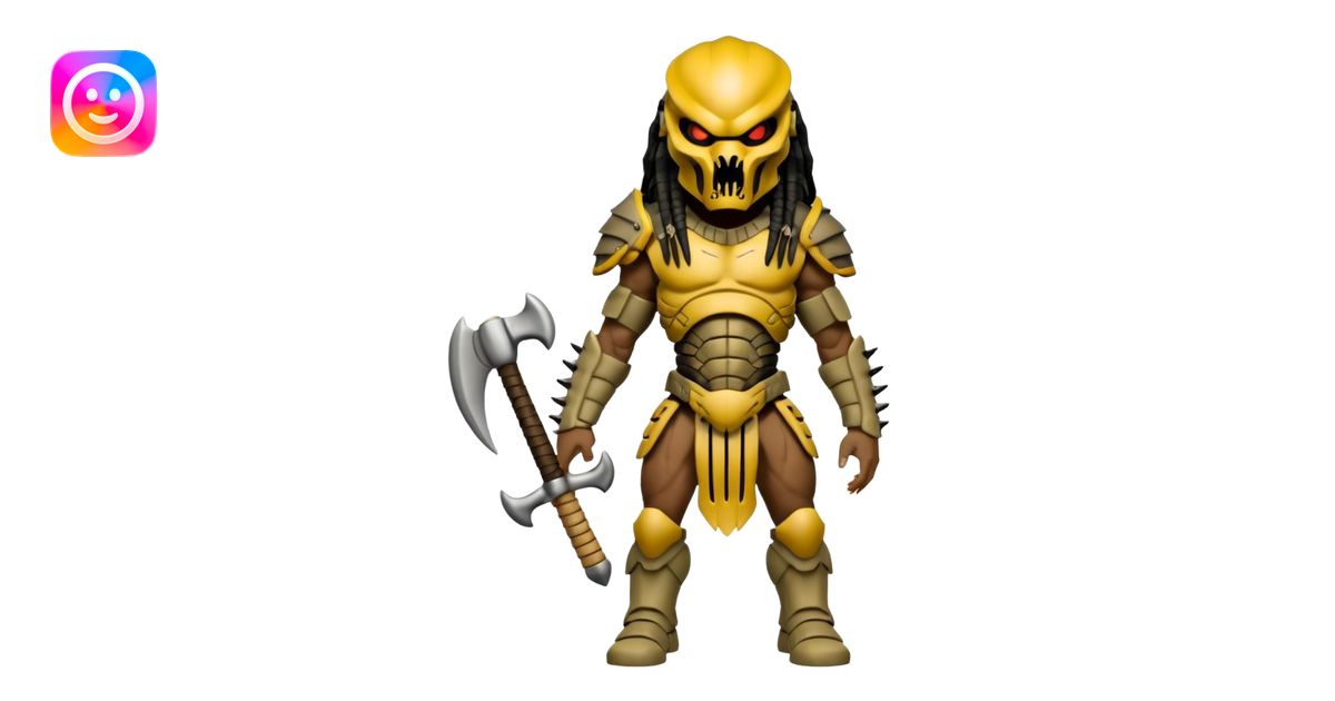 Predator from movie predator with bone armor emoji | AI Emoji Generator