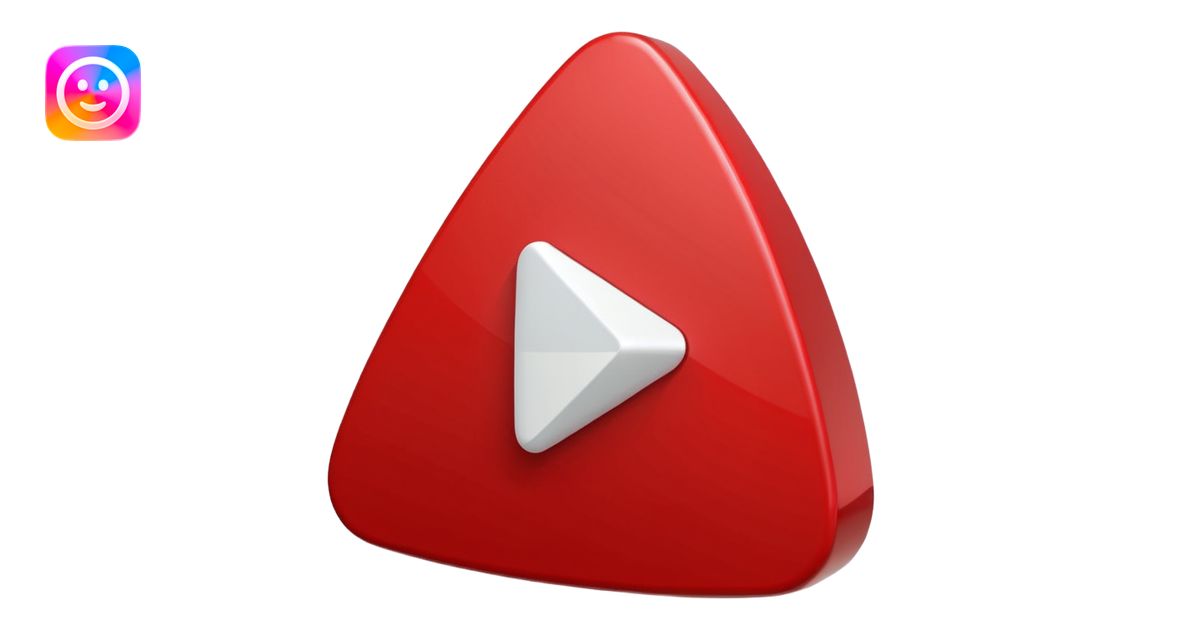 YouTube logo, classic red play button emoji | AI Emoji Generator