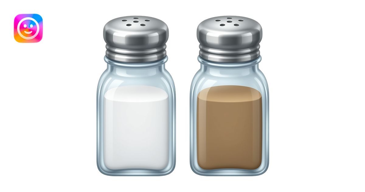 realistic salt and pepper shakers emoji | AI Emoji Generator