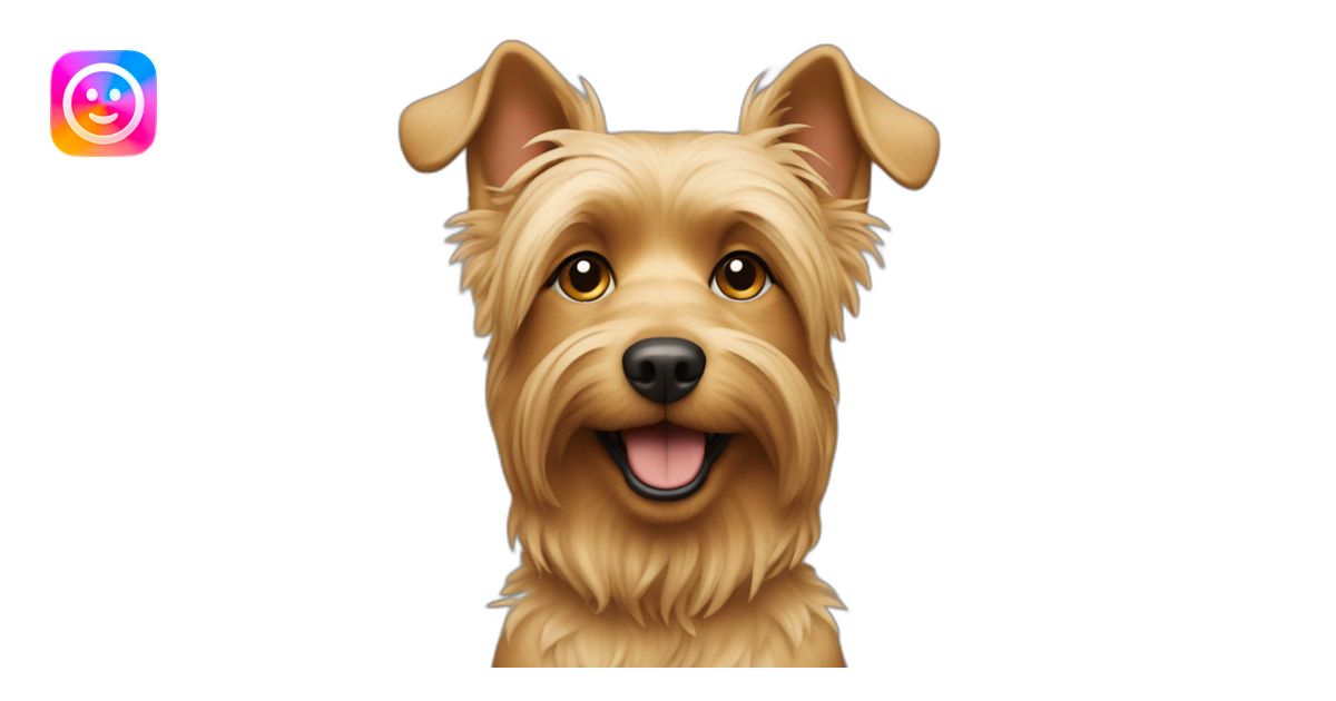 dog-yorkshire-large-older-closeup-smile-tan emoji | AI Emoji Generator