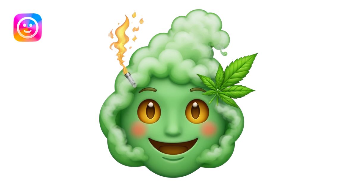 Emoji smoking weed emoji | AI Emoji Generator