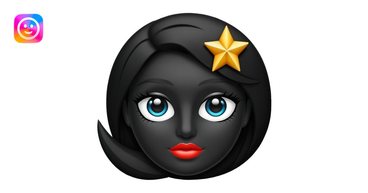 Símbolo estética e cosmética preto emoji | AI Emoji Generator
