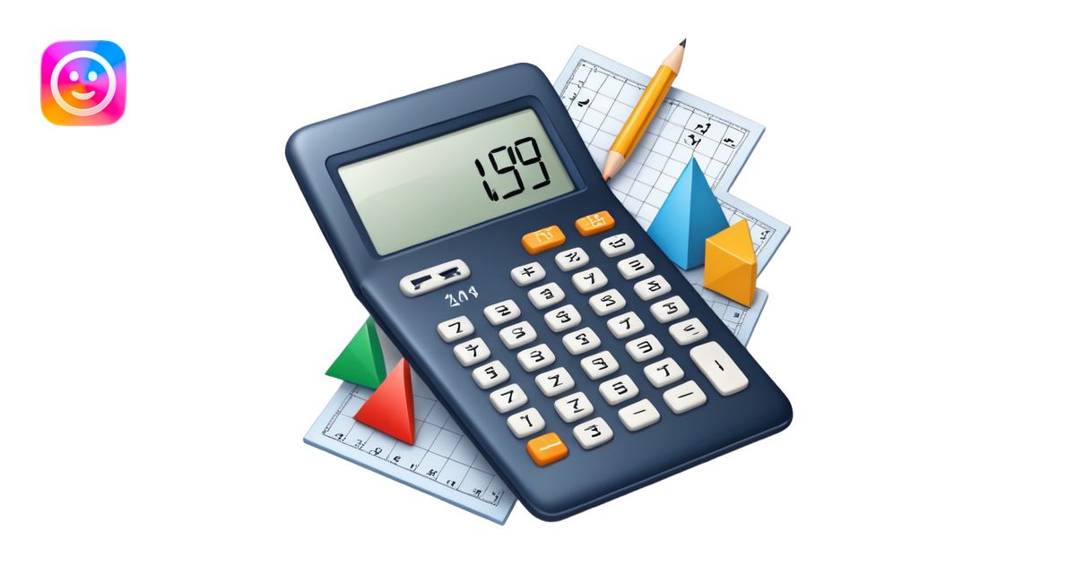 An icon featuring mathematical formulas, a calculator, and geometric ...