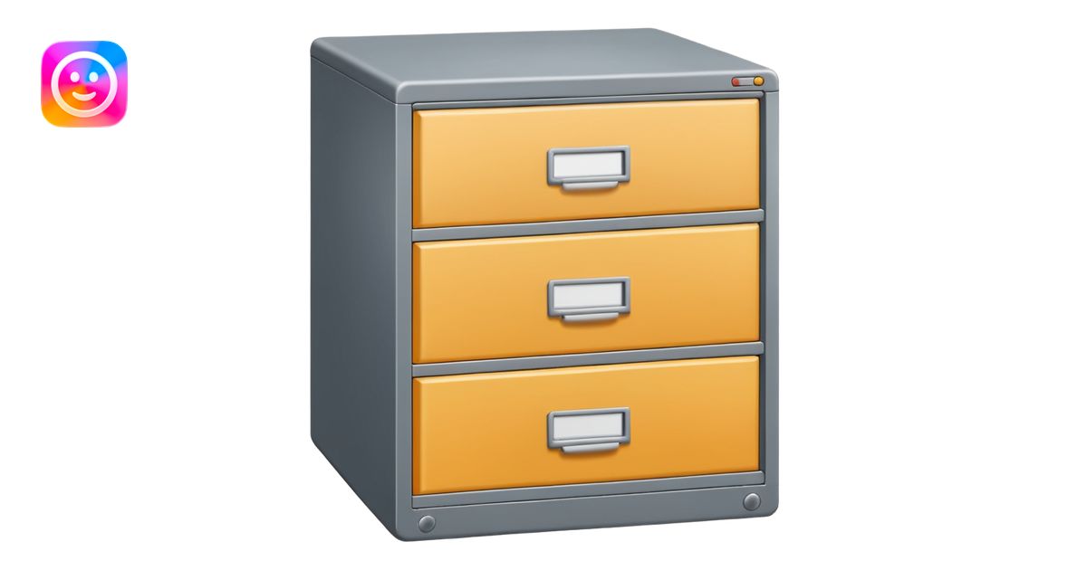 filing cabinet with vertical stacked drawers emoji | AI Emoji Generator