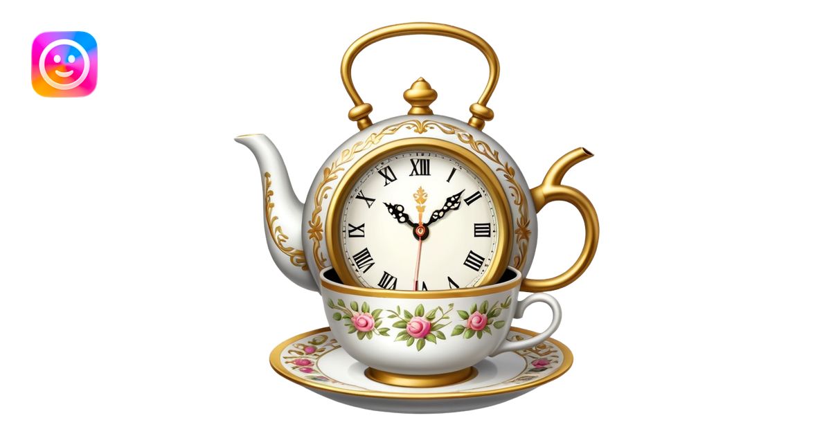 clock that tea emoji | AI Emoji Generator