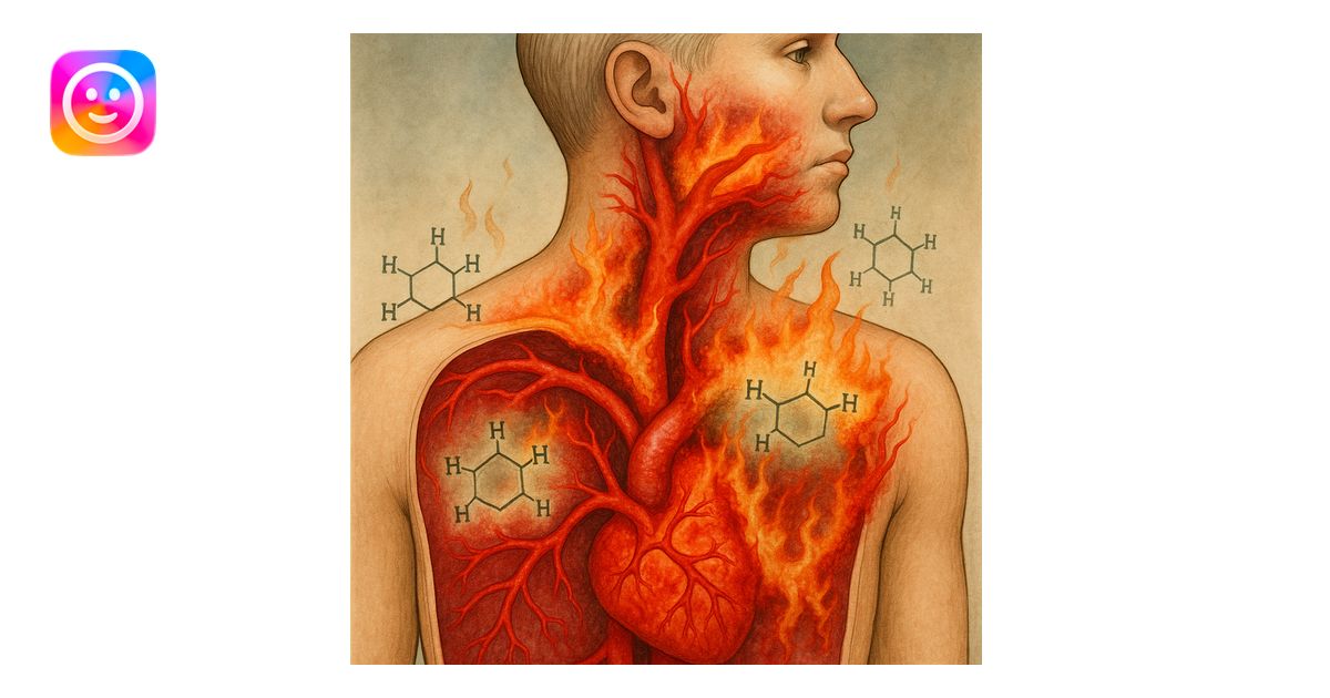 surreal medical illustration of a cross-section of a human body with ...