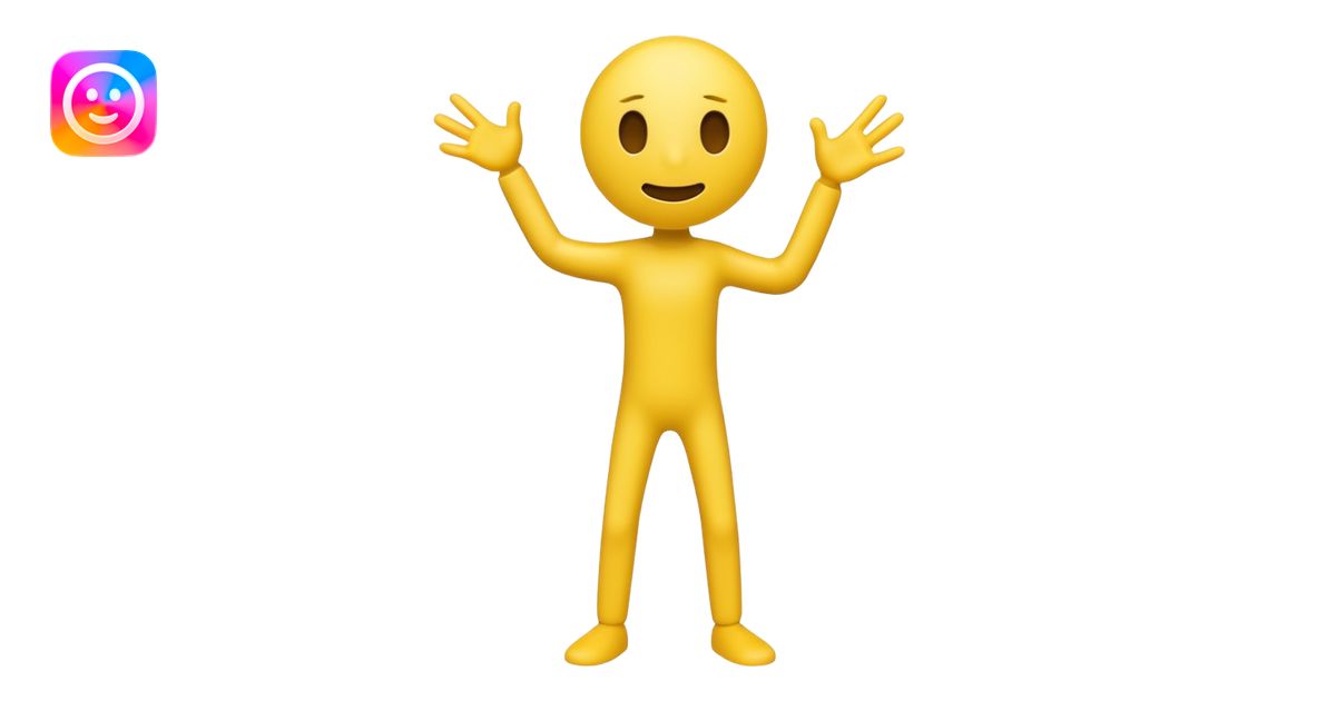 yellow cute sinmple, stickman with no face and gestures emoji | AI ...