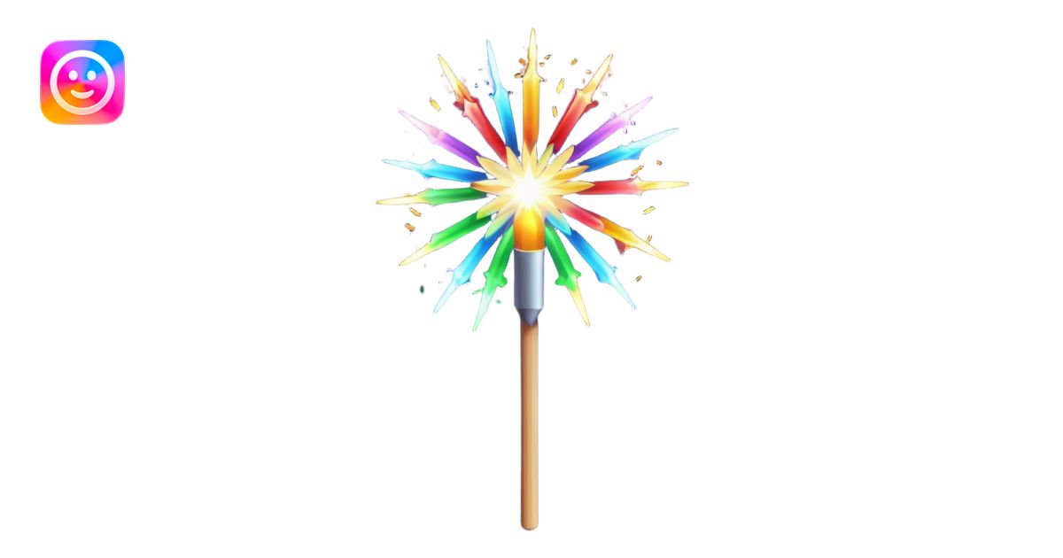 sparkler on a stick emoji | AI Emoji Generator