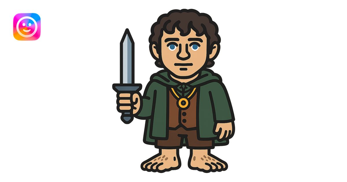 Whole body image of Frodo Baggins from the lord of the rings movie in ...