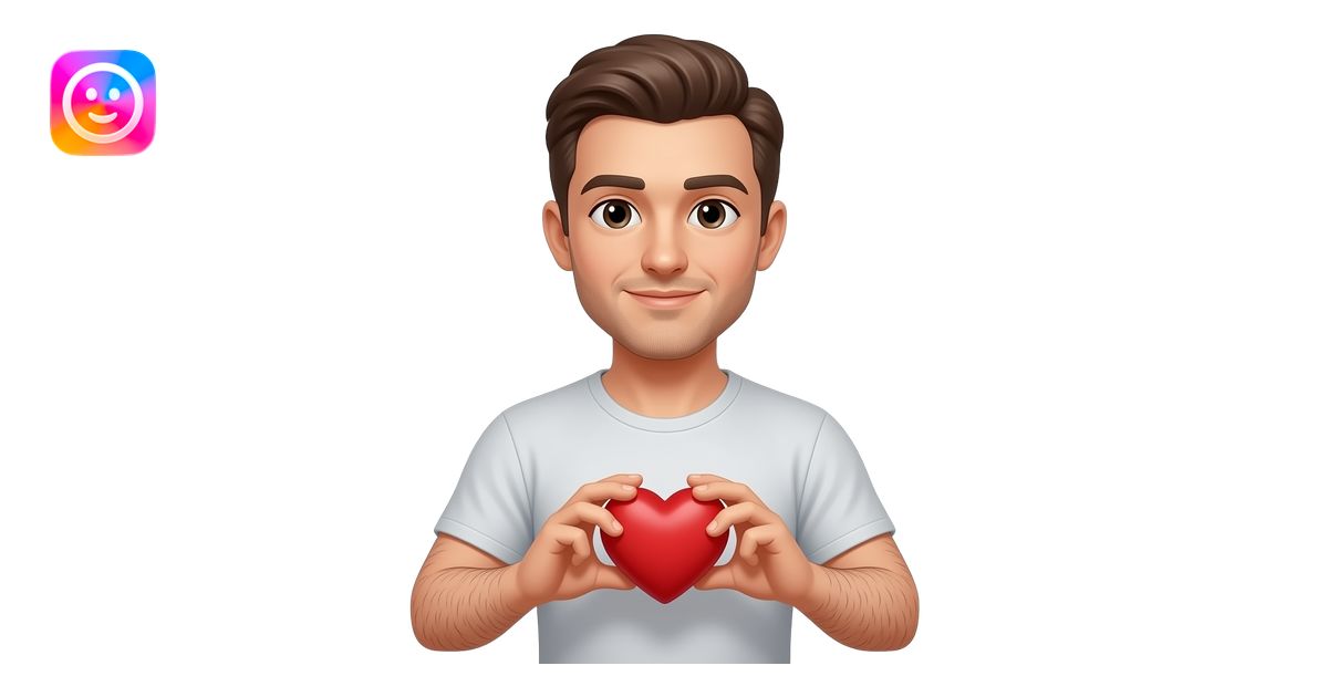Make a hairy pecs heart emoji emoji | AI Emoji Generator