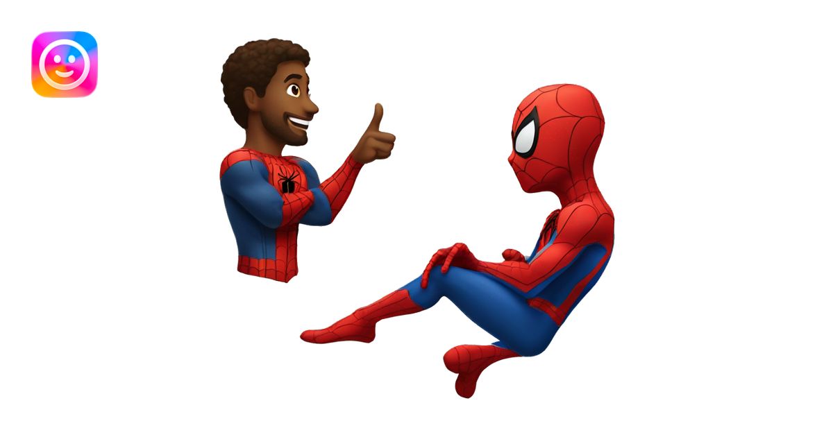 spiderman pointing at spiderman emoji | AI Emoji Generator