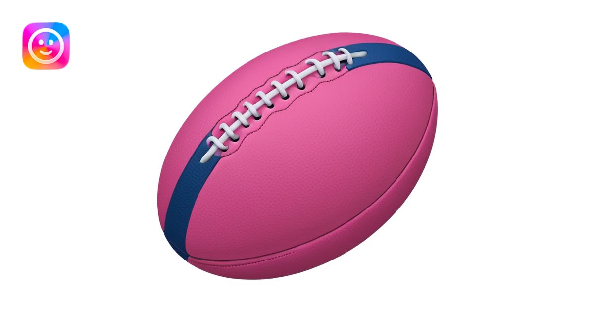 Rugby pink ball emoji | AI Emoji Generator