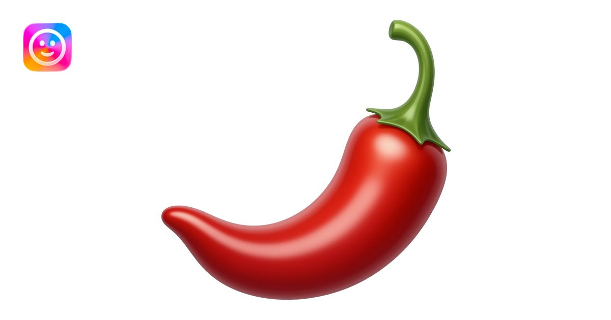 a single fresh red chili pepper emoji | AI Emoji Generator