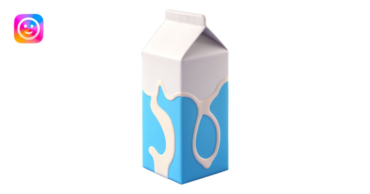3D emoji of a milk carton emoji | AI Emoji Generator