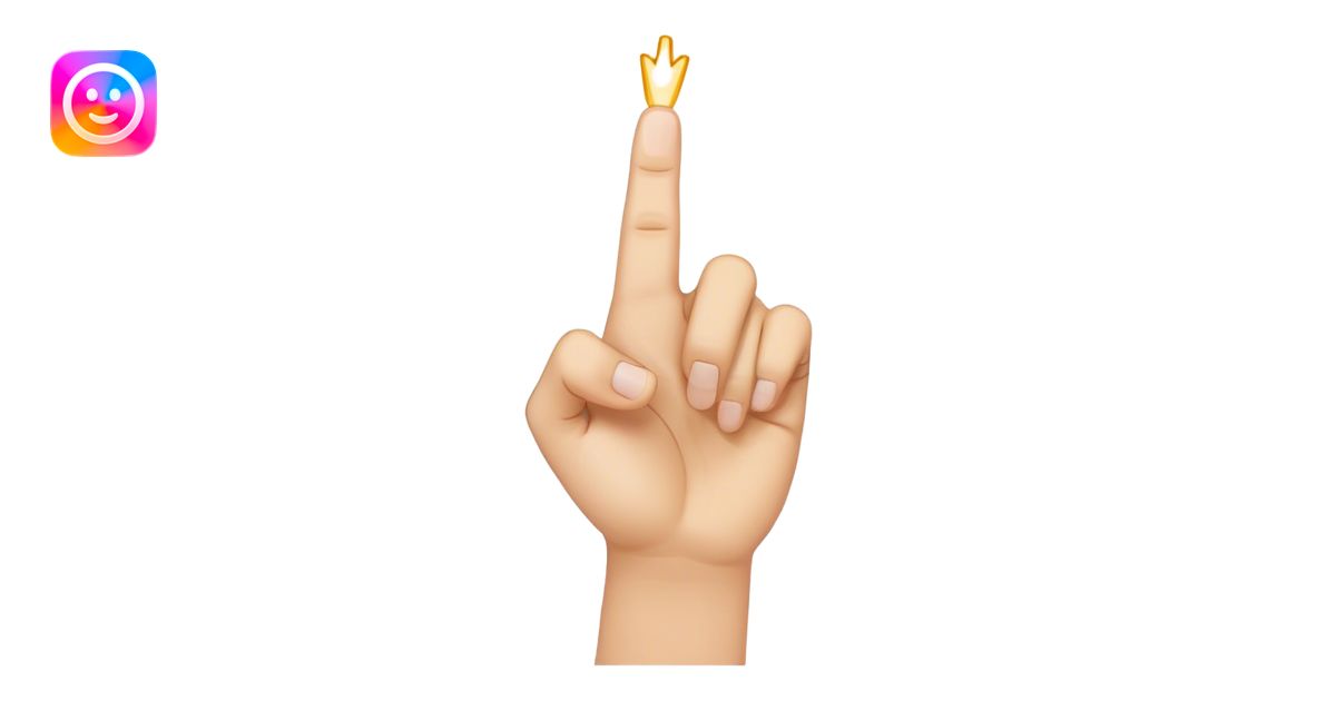 Hand where the middle finger is tilted and the others raised emoji | AI ...
