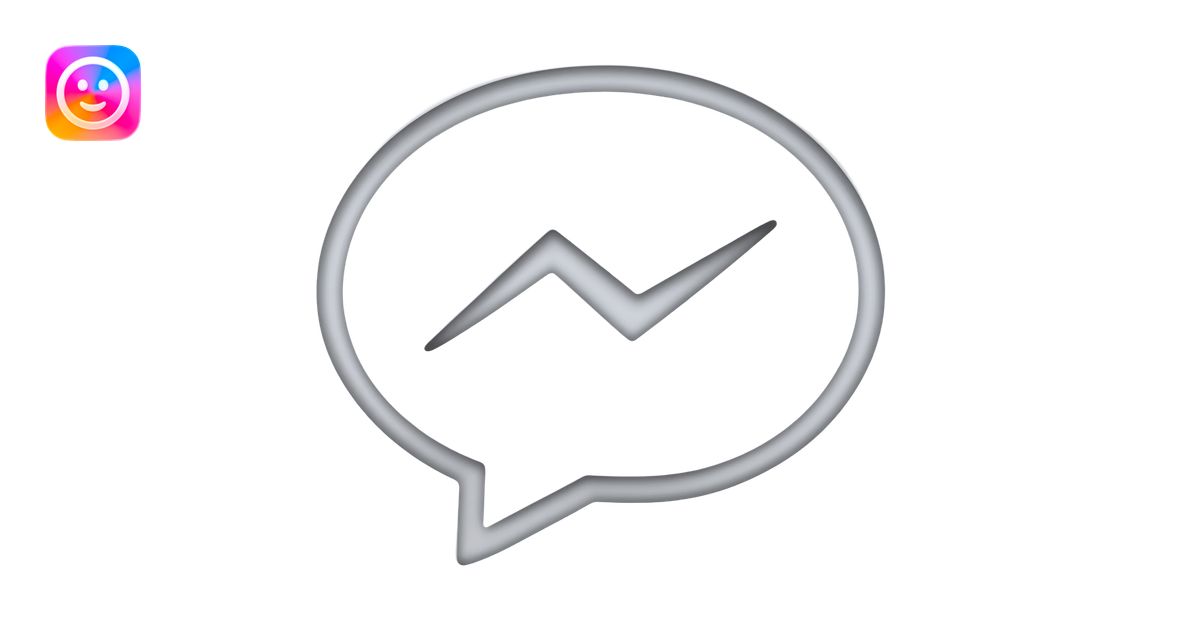 White facebook messenger emoji | AI Emoji Generator