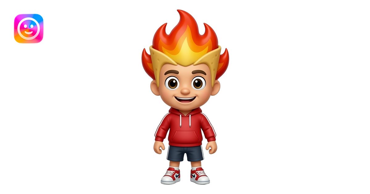 Taki Boy mascot, oversized big head, small body, fiery rolled tortilla ...