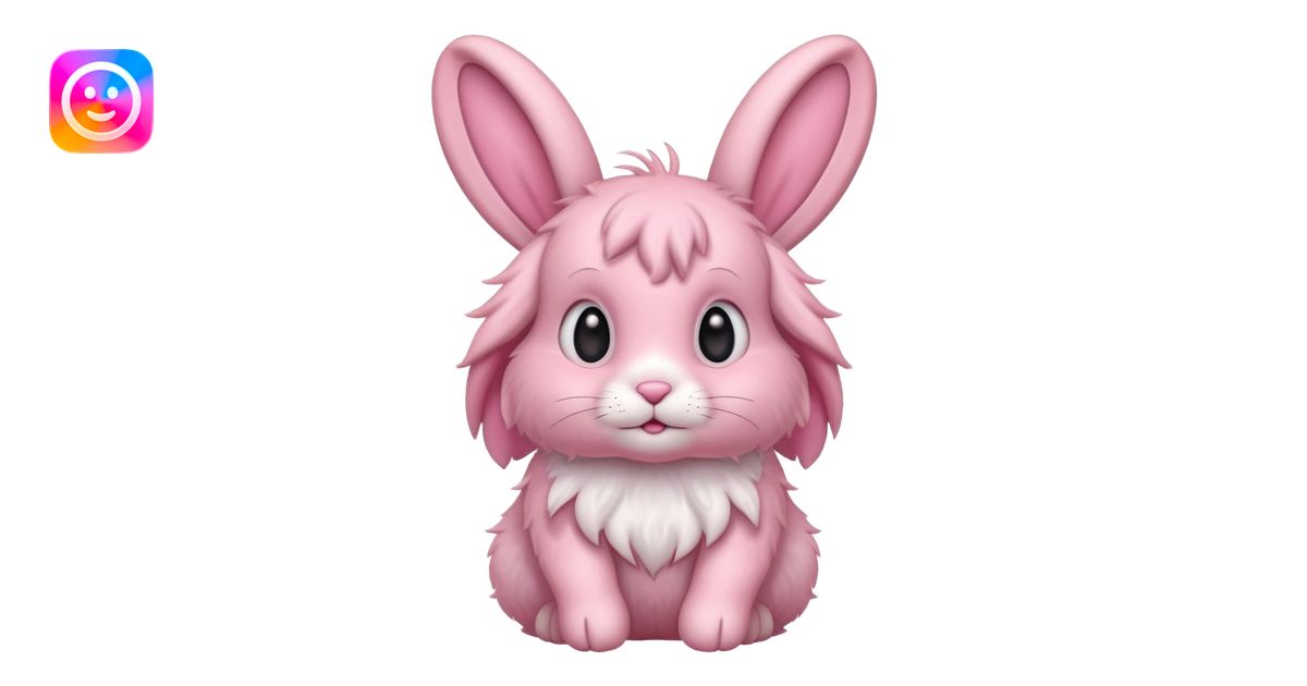 Pink cute bunny emoji | AI Emoji Generator