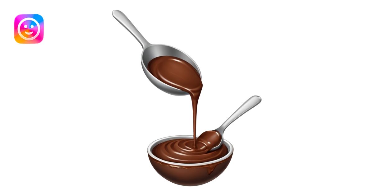 chocolate spoon made full of chocolate emoji | AI Emoji Generator