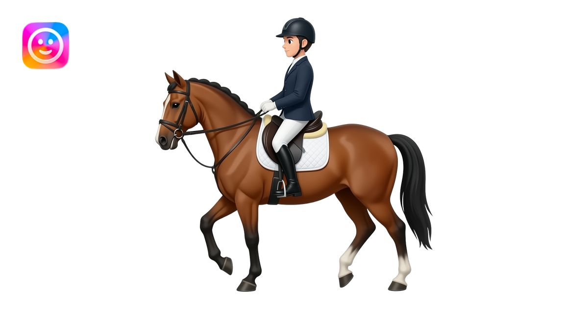 rider head dressage emoji | AI Emoji Generator