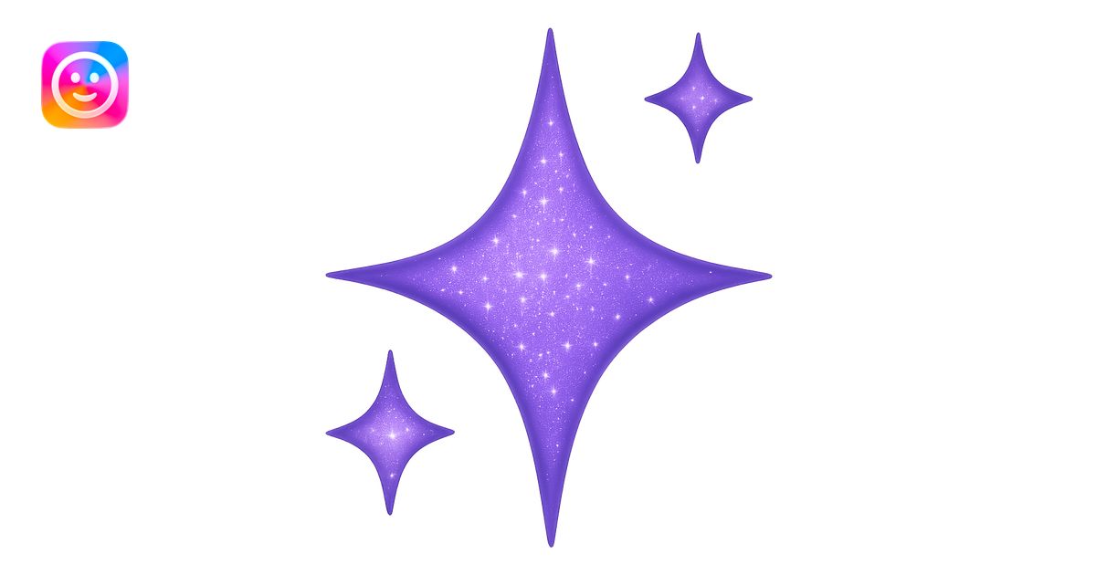 purple sparkle emoji emoji | AI Emoji Generator