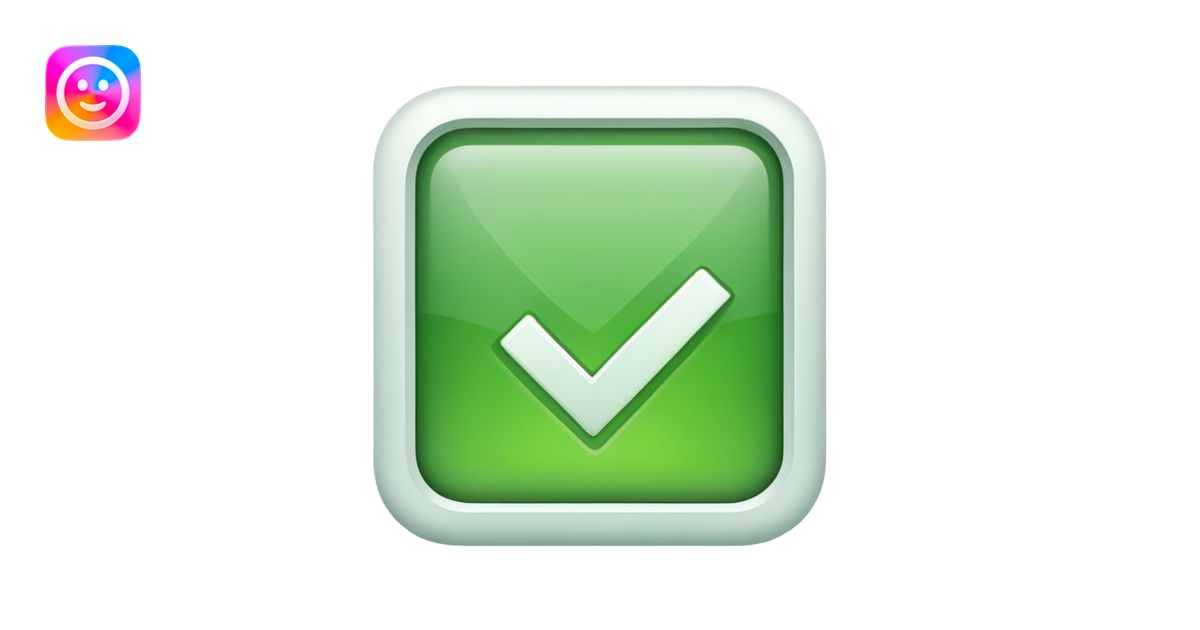 a checkmark with a square emoji | AI Emoji Generator