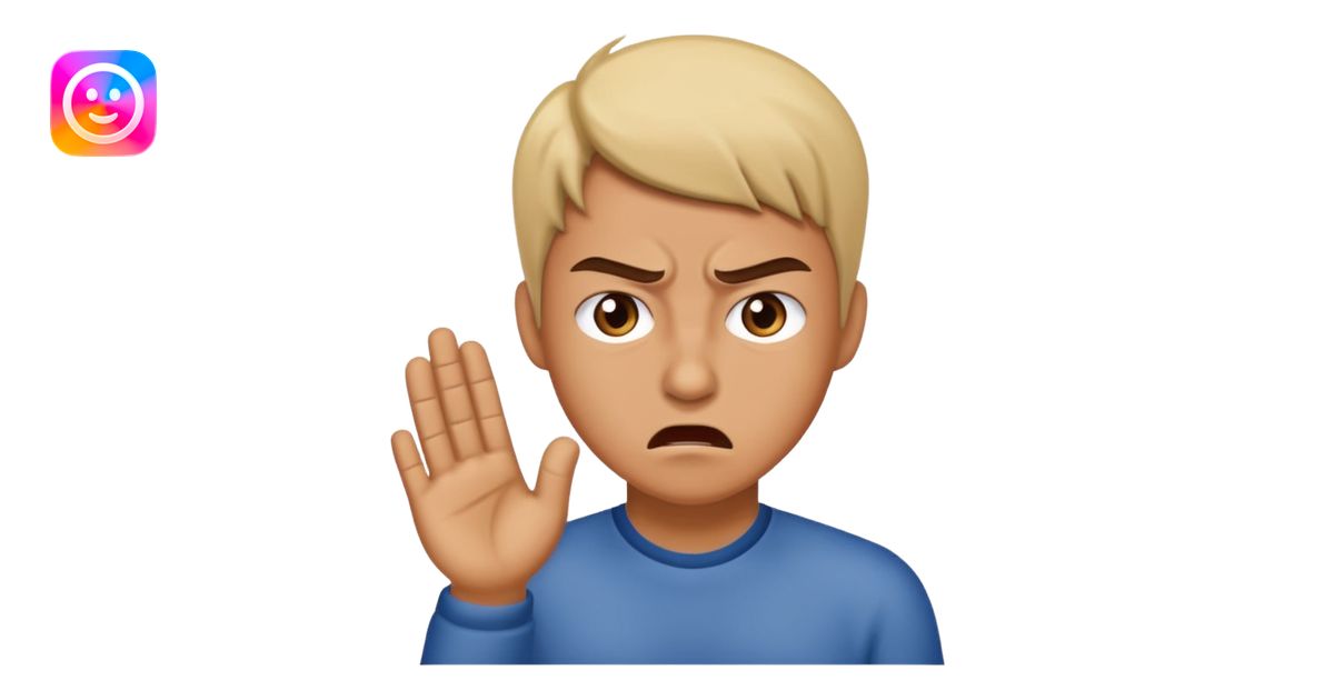interrupting when someone is speaking emoji | AI Emoji Generator