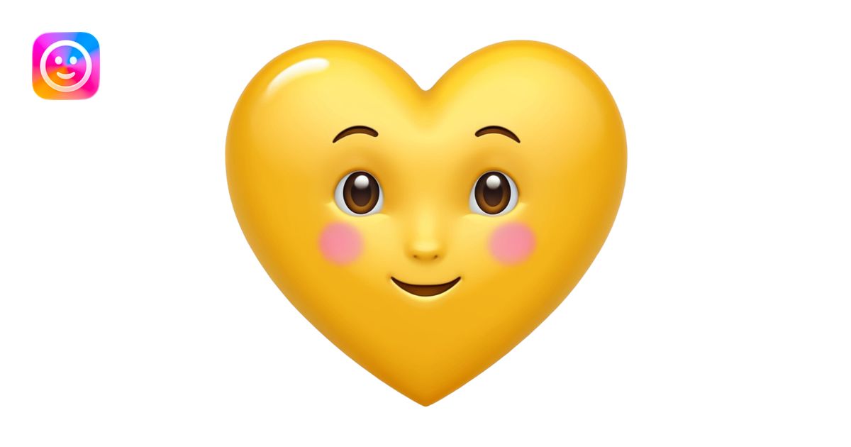 Yellow heart emoji | AI Emoji Generator