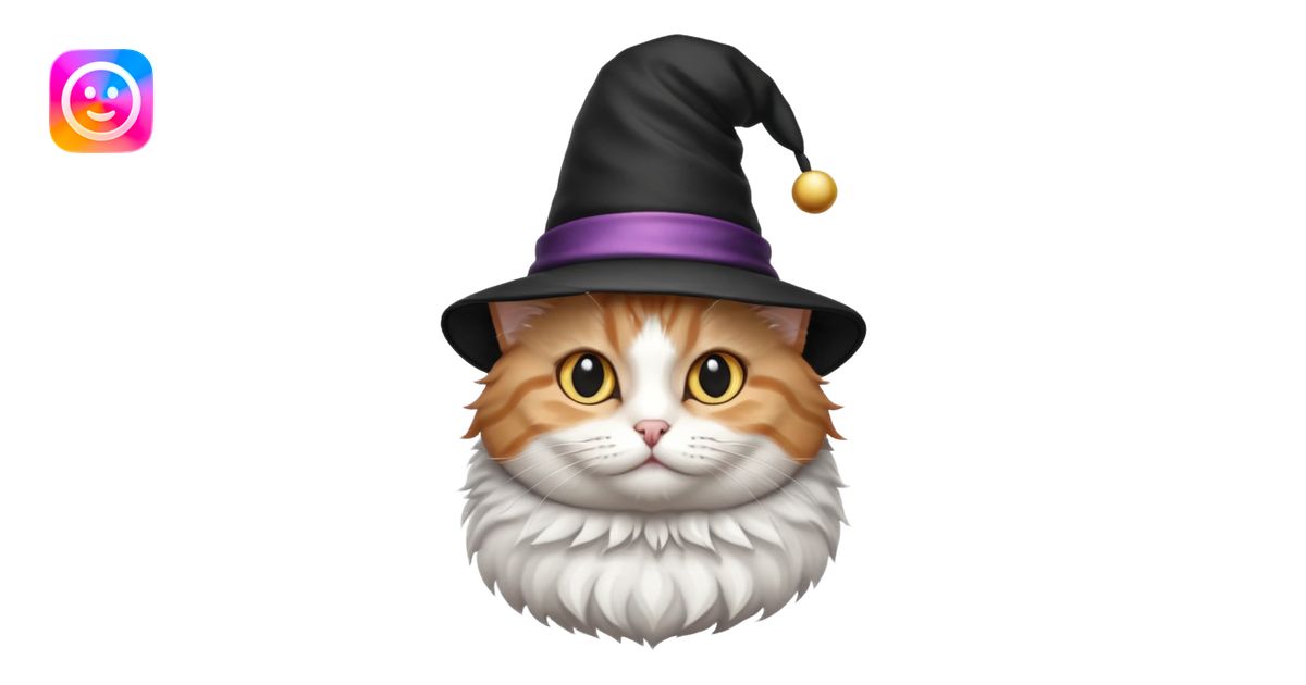 mèo đội nón ảo thuật emoji | AI Emoji Generator