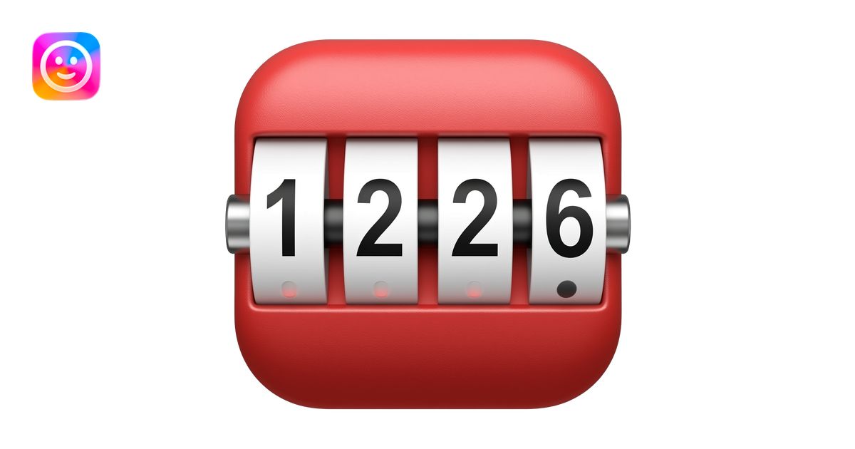 mechanical counter, four normal digits with white background and two ...