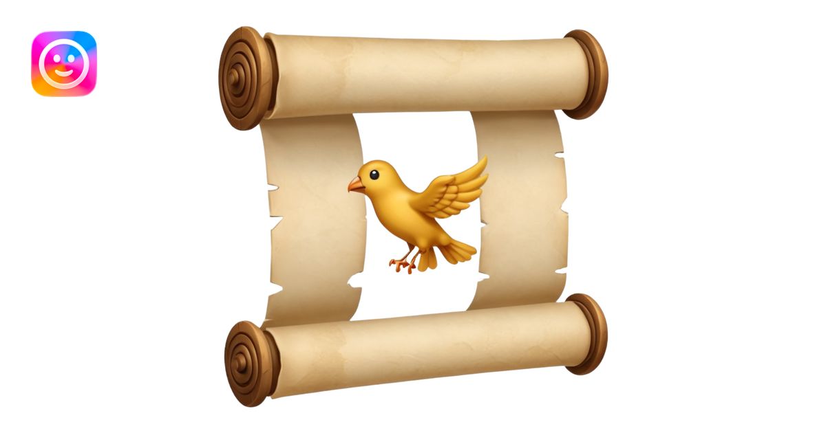 create an emoji of a flying scroll emoji | AI Emoji Generator