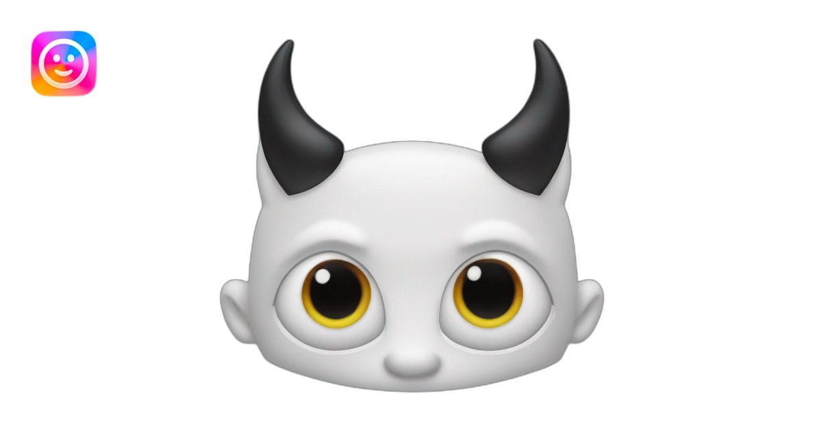 two devil eyes, one is black, one is white emoji | AI Emoji Generator