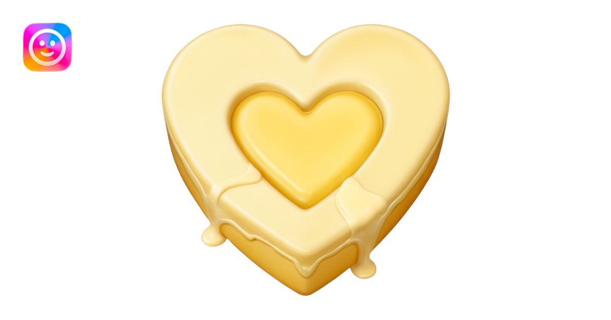 butter with large yellow heart emoji | AI Emoji Generator