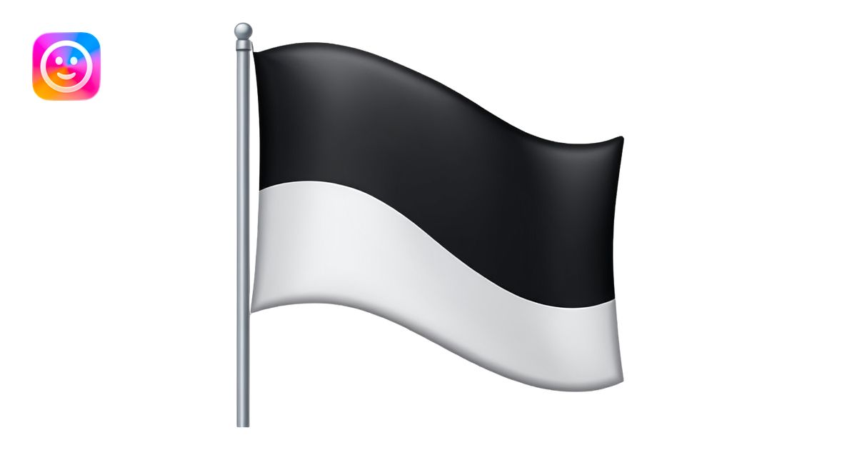 White flag with a black flag inside with a another white flag inside ...