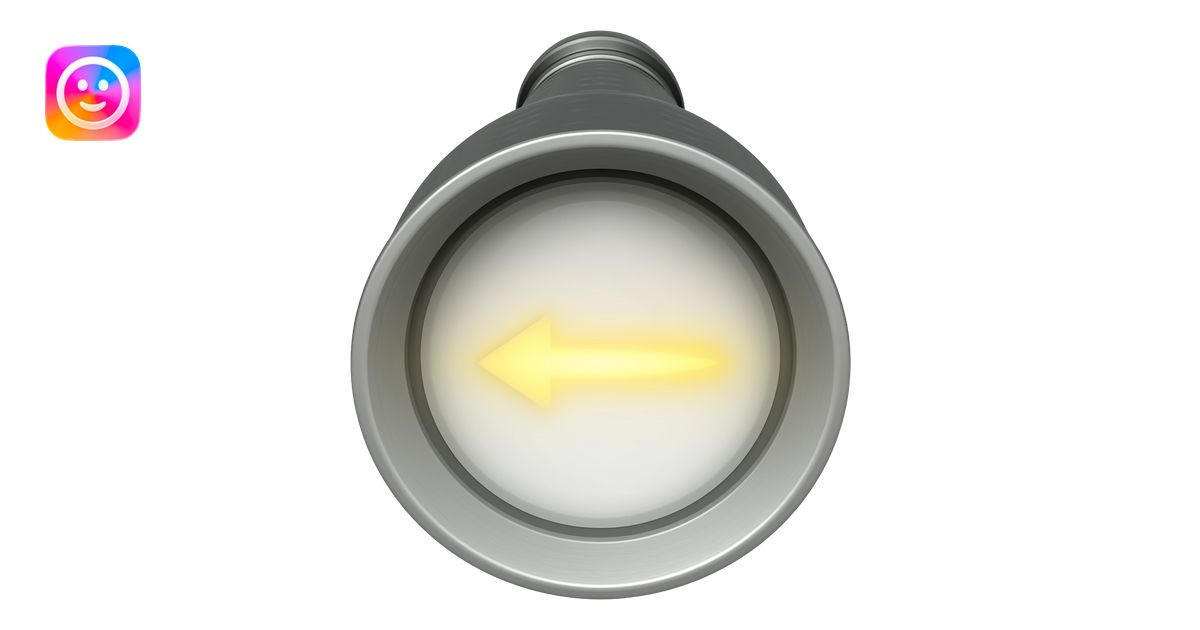 rechargeable torch, front view simmetry emoji | AI Emoji Generator