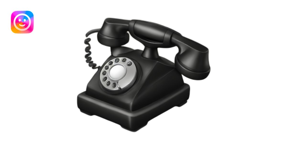 old black telephone emoji | AI Emoji Generator