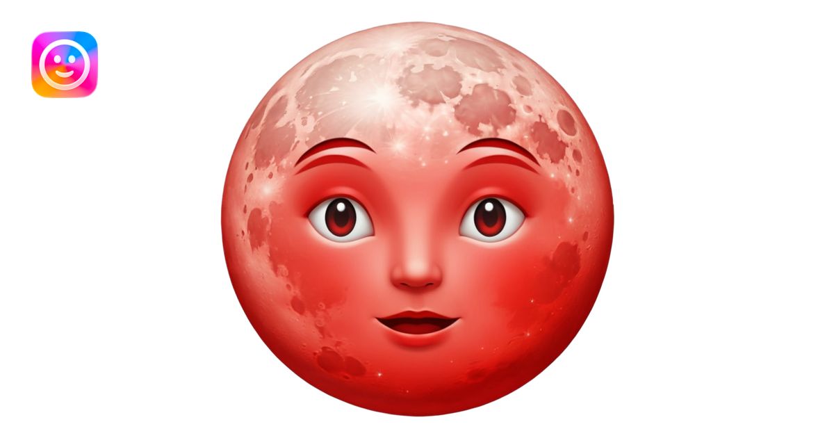 moon emoji colored in #fb8275 emoji | AI Emoji Generator