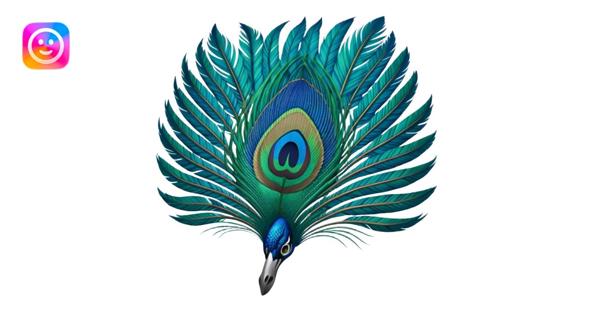 Peacock feather emoji | AI Emoji Generator