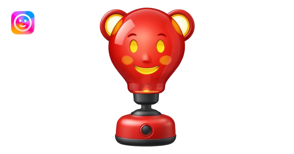 red alert lamp happy emoji | AI Emoji Generator