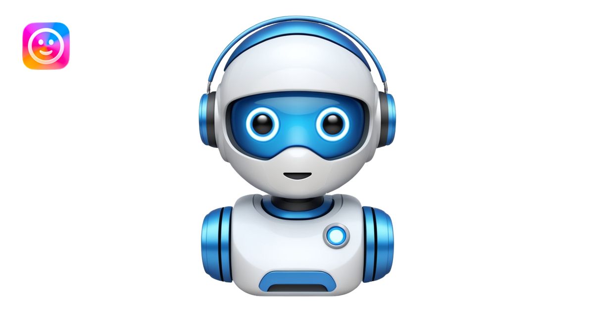 I want an AI chat bot image which represents as chat bot agent. emoji ...