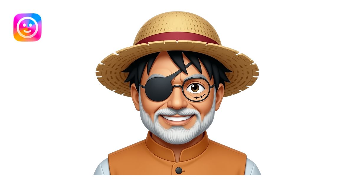 now mix modi and luffy together emoji | AI Emoji Generator