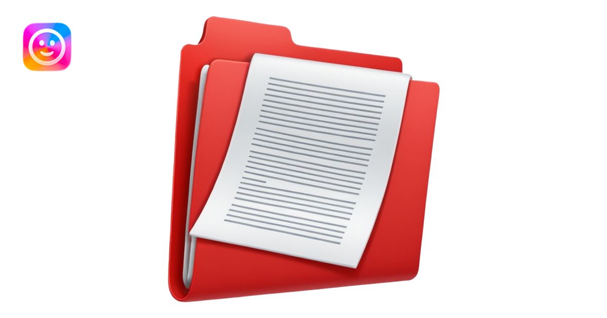 Office red document emoji | AI Emoji Generator